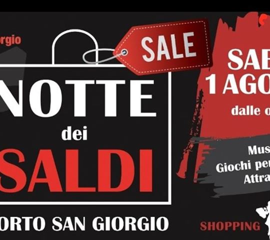 1 Agosto la notte dei saldi